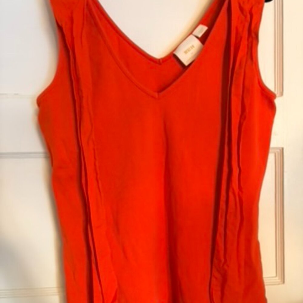 Anthropologie Maeve Red Bow Shoulder-Tie Top - Picture 5 of 8